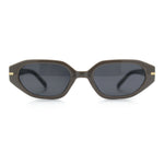 Womens Elegant Mod Geometric Oval Rectangle Plastic Fashion Sunglasses