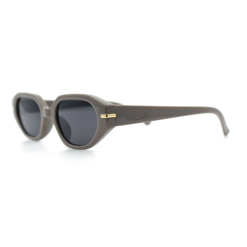 Womens Elegant Mod Geometric Oval Rectangle Plastic Fashion Sunglasses