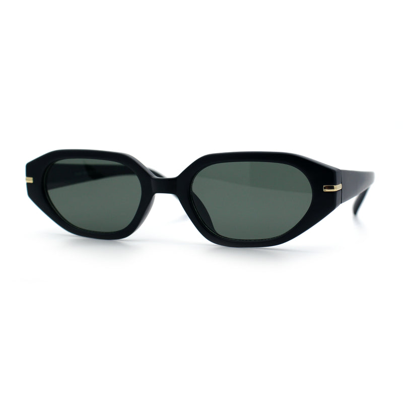 Womens Elegant Mod Geometric Oval Rectangle Plastic Fashion Sunglasses