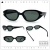 Womens Elegant Mod Geometric Oval Rectangle Plastic Fashion Sunglasses