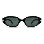 Womens Elegant Mod Geometric Oval Rectangle Plastic Fashion Sunglasses