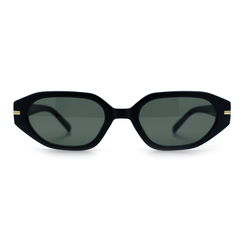 Womens Elegant Mod Geometric Oval Rectangle Plastic Fashion Sunglasses