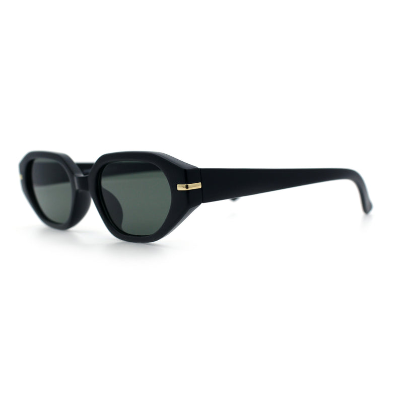 Womens Elegant Mod Geometric Oval Rectangle Plastic Fashion Sunglasses