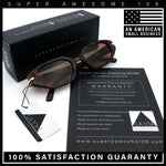 Womens Elegant Mod Geometric Oval Rectangle Plastic Fashion Sunglasses