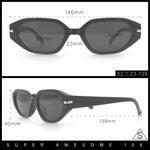 Womens Elegant Mod Geometric Oval Rectangle Plastic Fashion Sunglasses