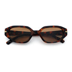 Womens Elegant Mod Geometric Oval Rectangle Plastic Fashion Sunglasses