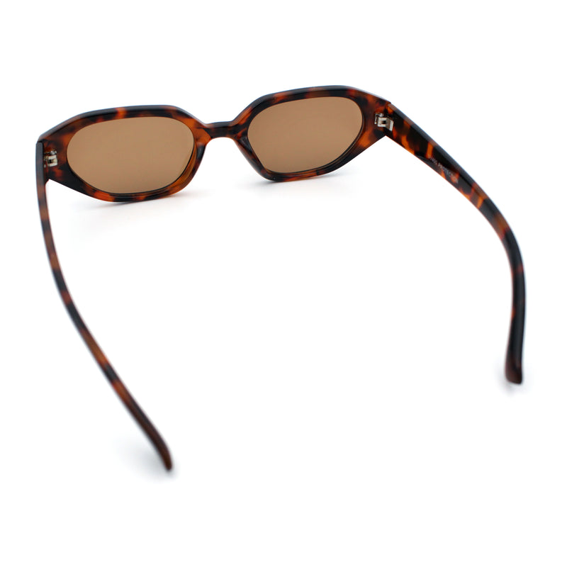 Womens Elegant Mod Geometric Oval Rectangle Plastic Fashion Sunglasses
