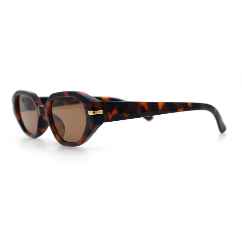 Womens Elegant Mod Geometric Oval Rectangle Plastic Fashion Sunglasses