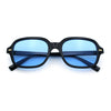 Retro Hustler Oval Rectangular Plastic Mid Horn Rim Vintage Vibe Sunglasses