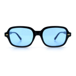 Retro Hustler Oval Rectangular Plastic Mid Horn Rim Vintage Vibe Sunglasses