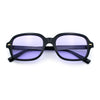 Retro Hustler Oval Rectangular Plastic Mid Horn Rim Vintage Vibe Sunglasses