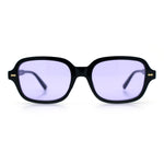 Retro Hustler Oval Rectangular Plastic Mid Horn Rim Vintage Vibe Sunglasses