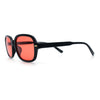 Retro Hustler Oval Rectangular Plastic Mid Horn Rim Vintage Vibe Sunglasses