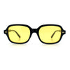 Retro Hustler Oval Rectangular Plastic Mid Horn Rim Vintage Vibe Sunglasses