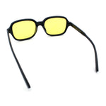 Retro Hustler Oval Rectangular Plastic Mid Horn Rim Vintage Vibe Sunglasses