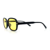 Retro Hustler Oval Rectangular Plastic Mid Horn Rim Vintage Vibe Sunglasses