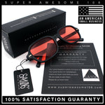 Retro Hustler Oval Rectangular Plastic Mid Horn Rim Vintage Vibe Sunglasses
