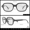 Retro Hustler Oval Rectangular Plastic Mid Horn Rim Vintage Vibe Sunglasses