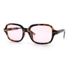 Retro Hustler Oval Rectangular Plastic Mid Horn Rim Vintage Vibe Sunglasses