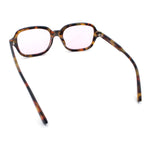 Retro Hustler Oval Rectangular Plastic Mid Horn Rim Vintage Vibe Sunglasses