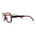 Retro Hustler Oval Rectangular Plastic Mid Horn Rim Vintage Vibe Sunglasses