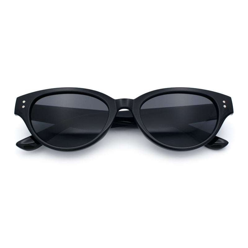 Womens Retro Hipster Cat Eye Horn Rim Plastic Fashion Sunglasses