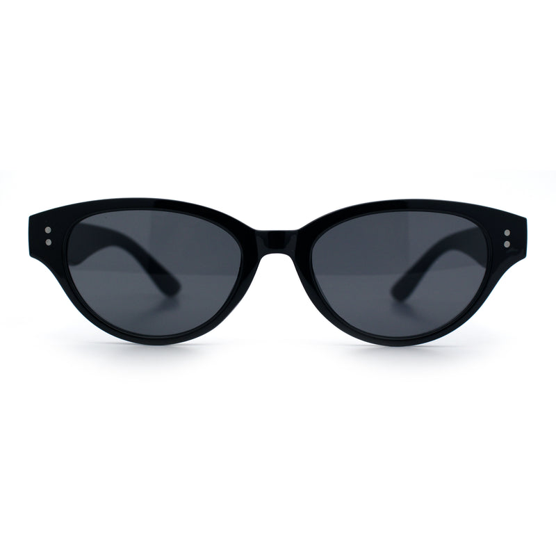 Womens Retro Hipster Cat Eye Horn Rim Plastic Fashion Sunglasses