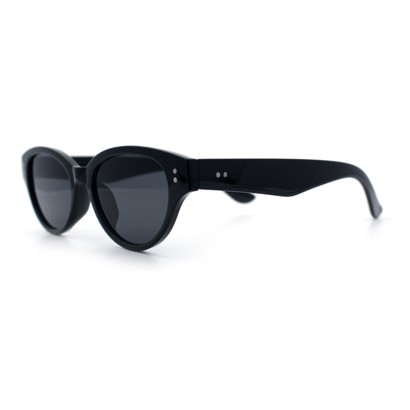 Womens Retro Hipster Cat Eye Horn Rim Plastic Fashion Sunglasses