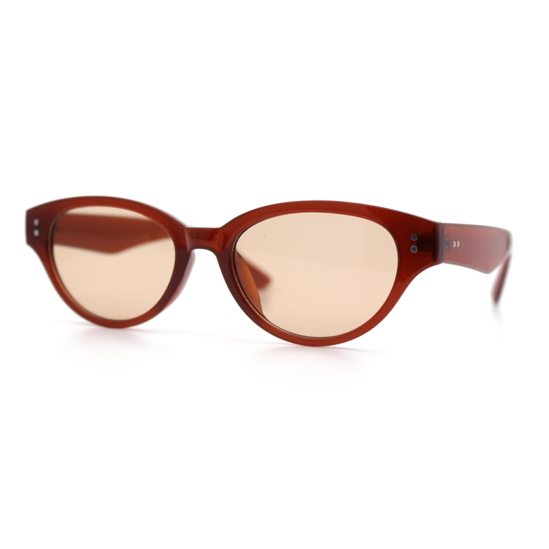 Womens Retro Hipster Cat Eye Horn Rim Plastic Fashion Sunglasses