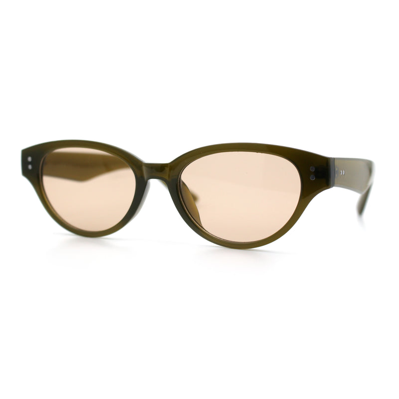Womens Retro Hipster Cat Eye Horn Rim Plastic Fashion Sunglasses