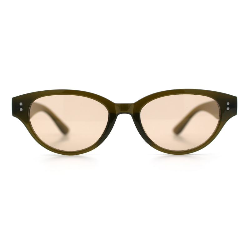 Womens Retro Hipster Cat Eye Horn Rim Plastic Fashion Sunglasses