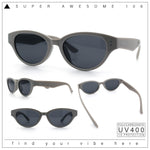 Womens Retro Hipster Cat Eye Horn Rim Plastic Fashion Sunglasses