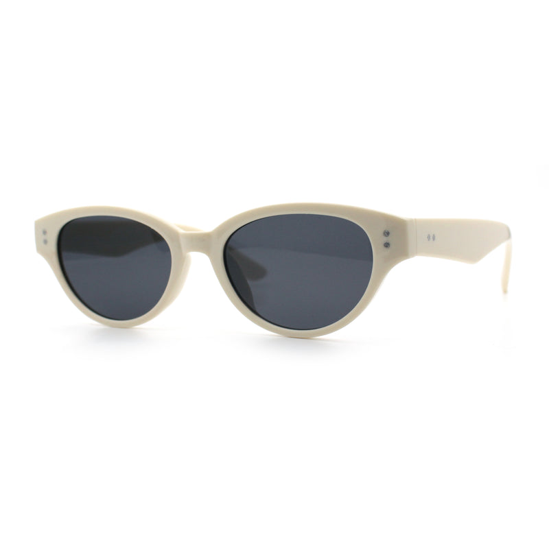 Womens Retro Hipster Cat Eye Horn Rim Plastic Fashion Sunglasses