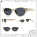 Womens Retro Hipster Cat Eye Horn Rim Plastic Fashion Sunglasses