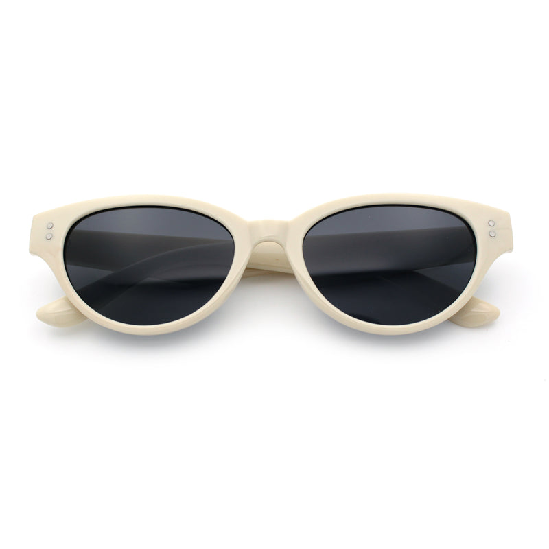 Womens Retro Hipster Cat Eye Horn Rim Plastic Fashion Sunglasses