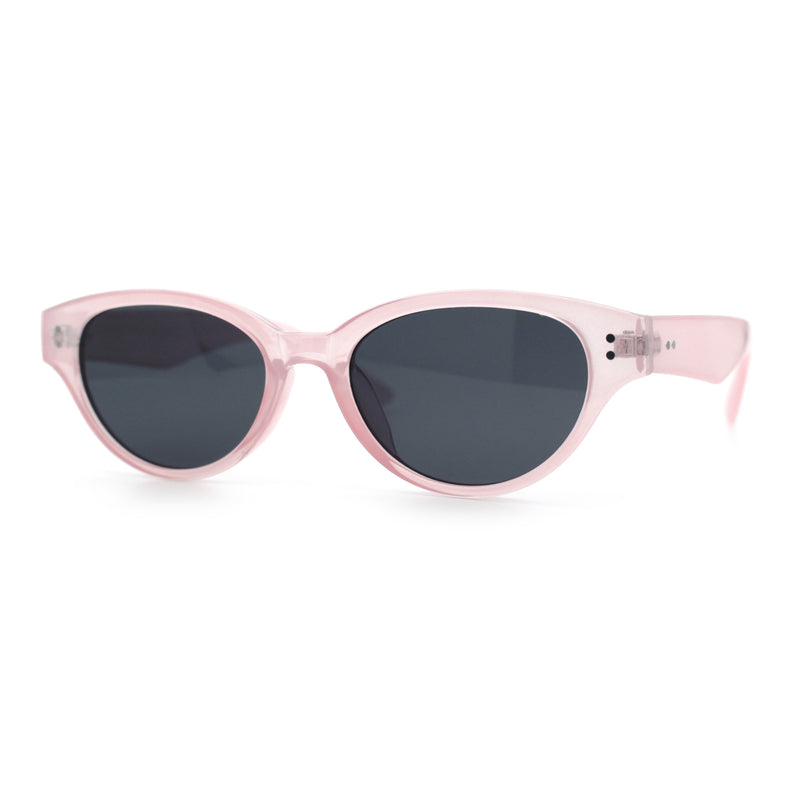 Womens Retro Hipster Cat Eye Horn Rim Plastic Fashion Sunglasses