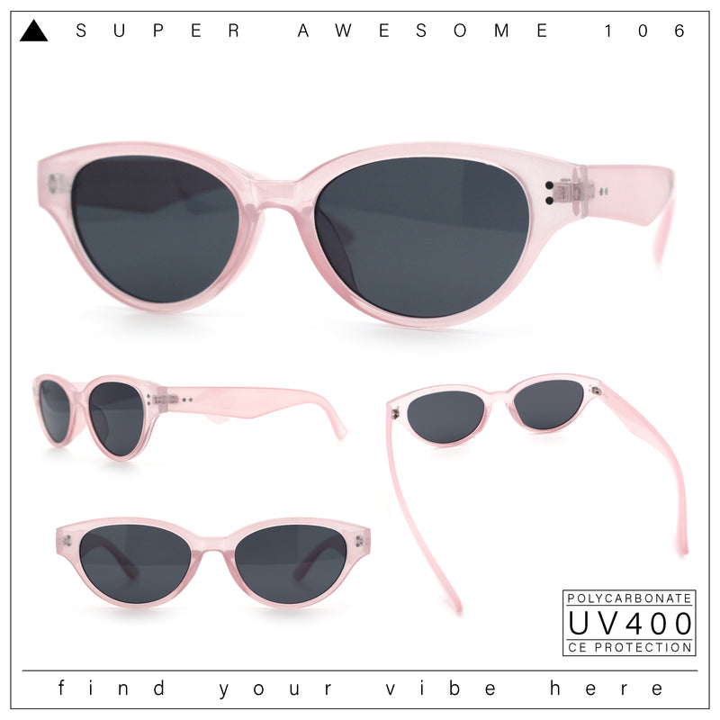 Womens Retro Hipster Cat Eye Horn Rim Plastic Fashion Sunglasses
