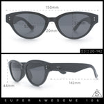 Womens Retro Hipster Cat Eye Horn Rim Plastic Fashion Sunglasses