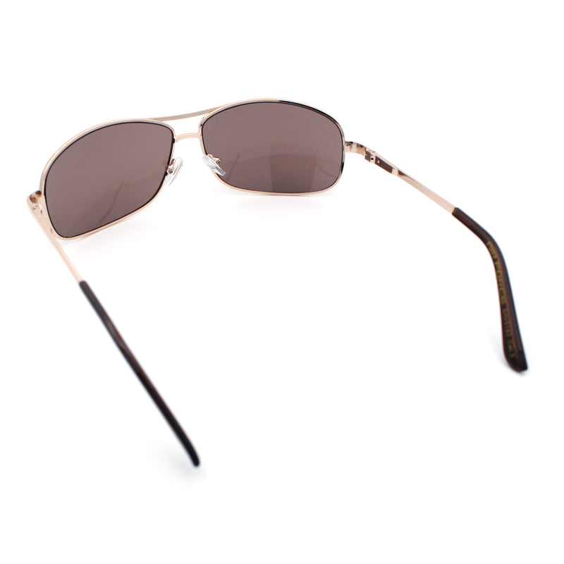 Mens Classic Air Force Officer Agent Metal Rim Cop Sunglasses