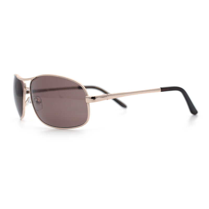 Mens Classic Air Force Officer Agent Metal Rim Cop Sunglasses