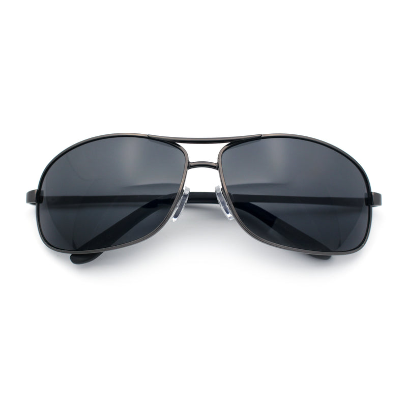 Mens Classic Air Force Officer Agent Metal Rim Cop Sunglasses