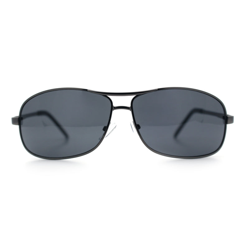 Mens Classic Air Force Officer Agent Metal Rim Cop Sunglasses