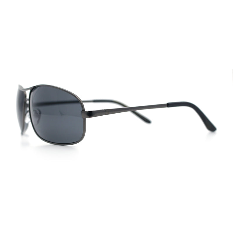 Mens Classic Air Force Officer Agent Metal Rim Cop Sunglasses