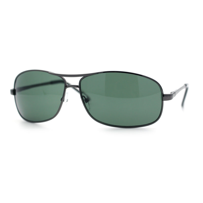 Mens Classic Air Force Officer Agent Metal Rim Cop Sunglasses