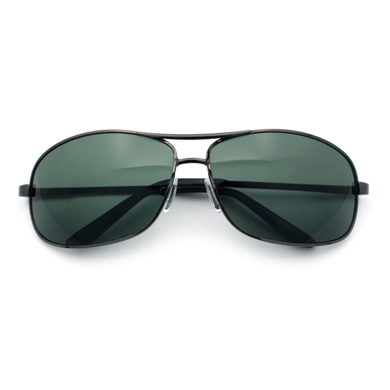 Mens Classic Air Force Officer Agent Metal Rim Cop Sunglasses