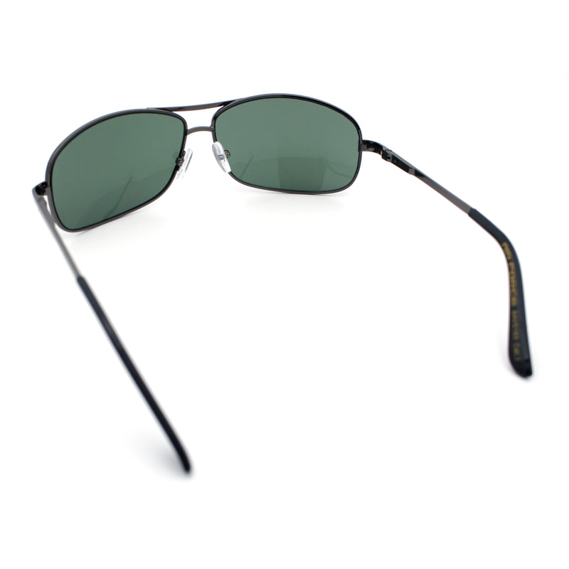 Mens Classic Air Force Officer Agent Metal Rim Cop Sunglasses