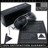 Mens Classic Air Force Officer Agent Metal Rim Cop Sunglasses