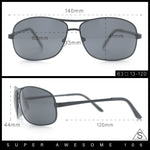 Mens Classic Air Force Officer Agent Metal Rim Cop Sunglasses