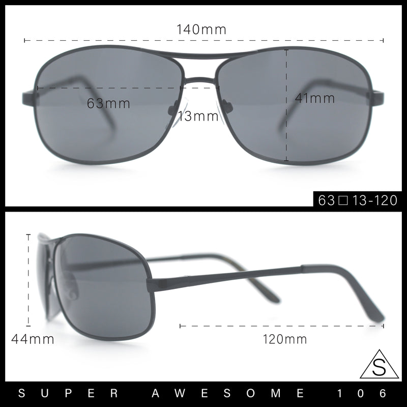 Mens Classic Air Force Officer Agent Metal Rim Cop Sunglasses