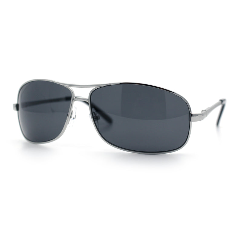 Mens Classic Air Force Officer Agent Metal Rim Cop Sunglasses